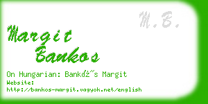 margit bankos business card